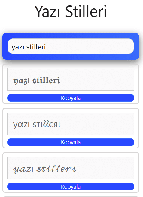 yazı stilleri