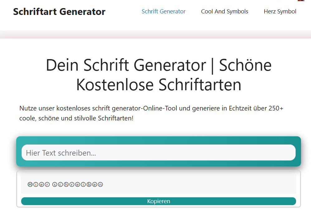 Schriftart Generator